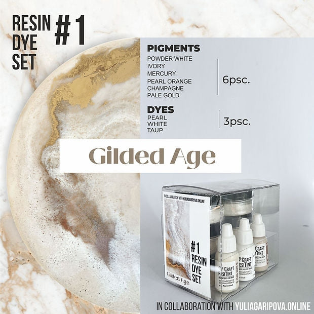 Resin Dye Set #1, GILDED AGE 9psc/set