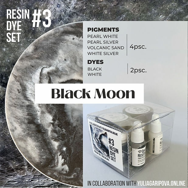 Resin Dye Set #3, BLACK MOON 6psc/set