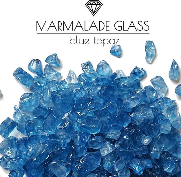 Glass crumb Marmalade Glass, Blue Topaz, 100 g