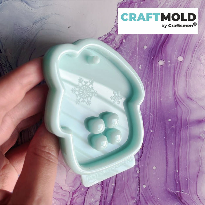 Christmas tree toys silicone mold Snow House Model K31