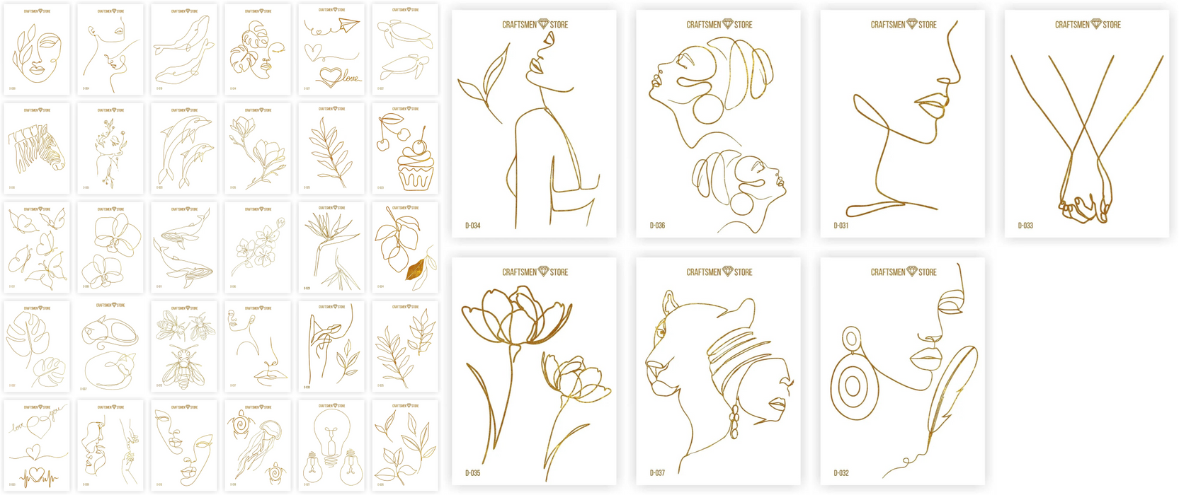 Fine stickers Line Art Collection, pack/37pcs.