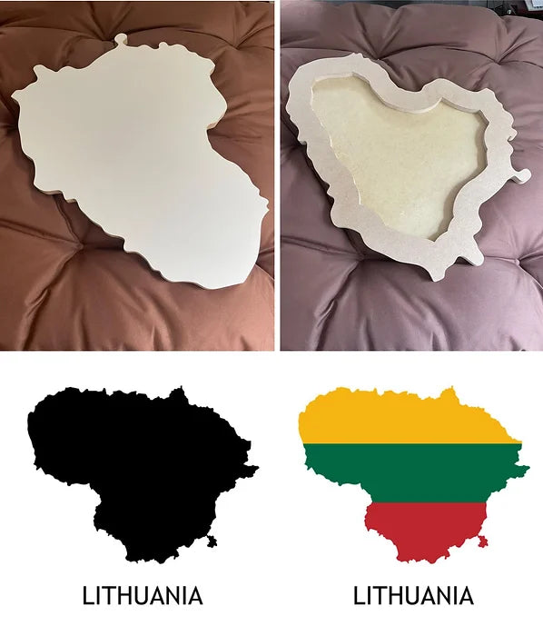Creative Map Art Boards on the frame, 40х60cm