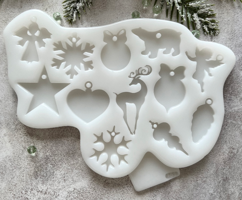 Silicone Mold No. 151 – Mini Christmas Ornaments – image 2