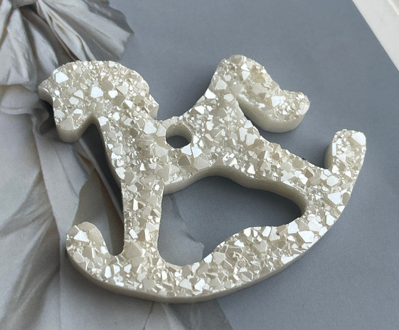 Silicone Mold No. 182 – Crystal Rocking Horse – image 2