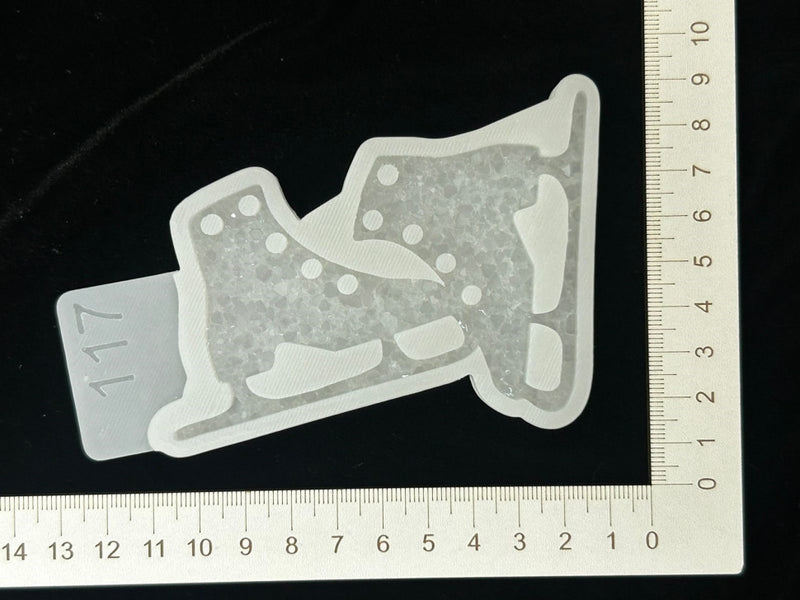 Silicone Mold No. 117 – Crystal Ice Skates – image 2