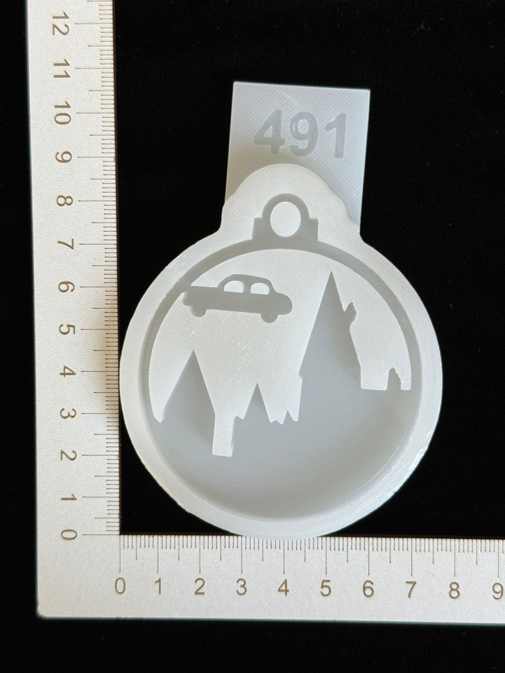 Silicone Mold No. 491 – Flying Car – image 1