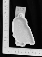 Silicone Mold No. 642 – Owl with Letter – image 3