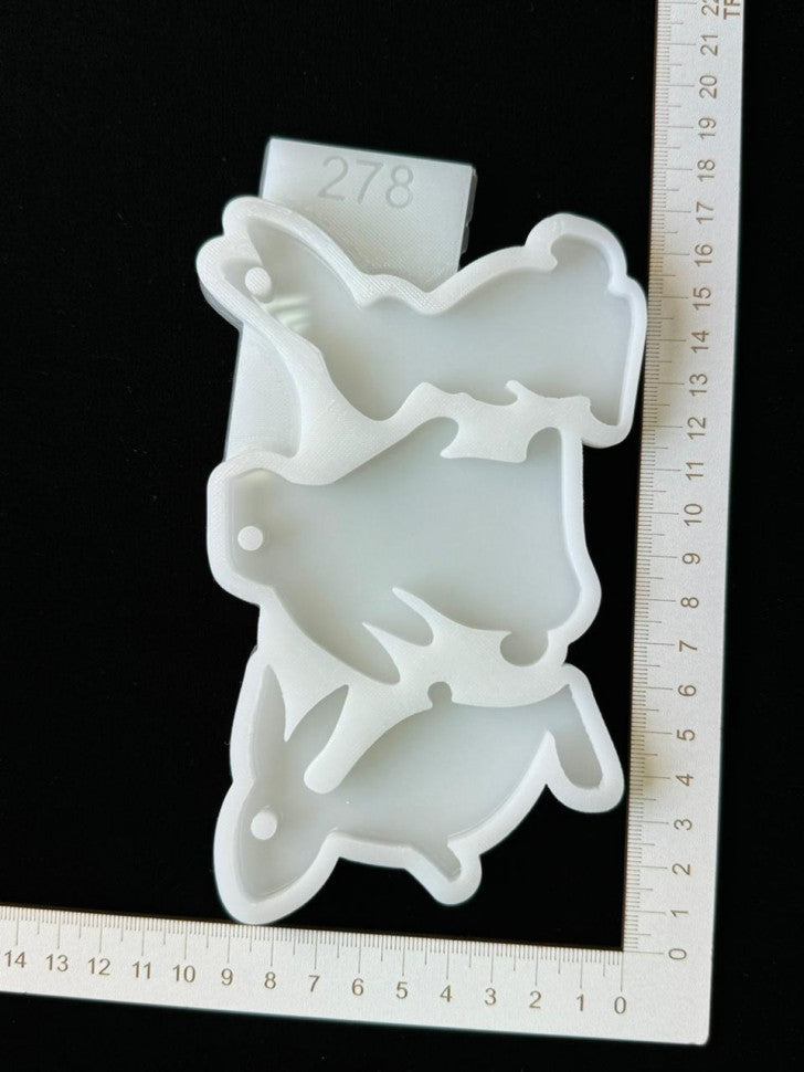Silicone Mold No. 278 – Three Rabbits – image 8