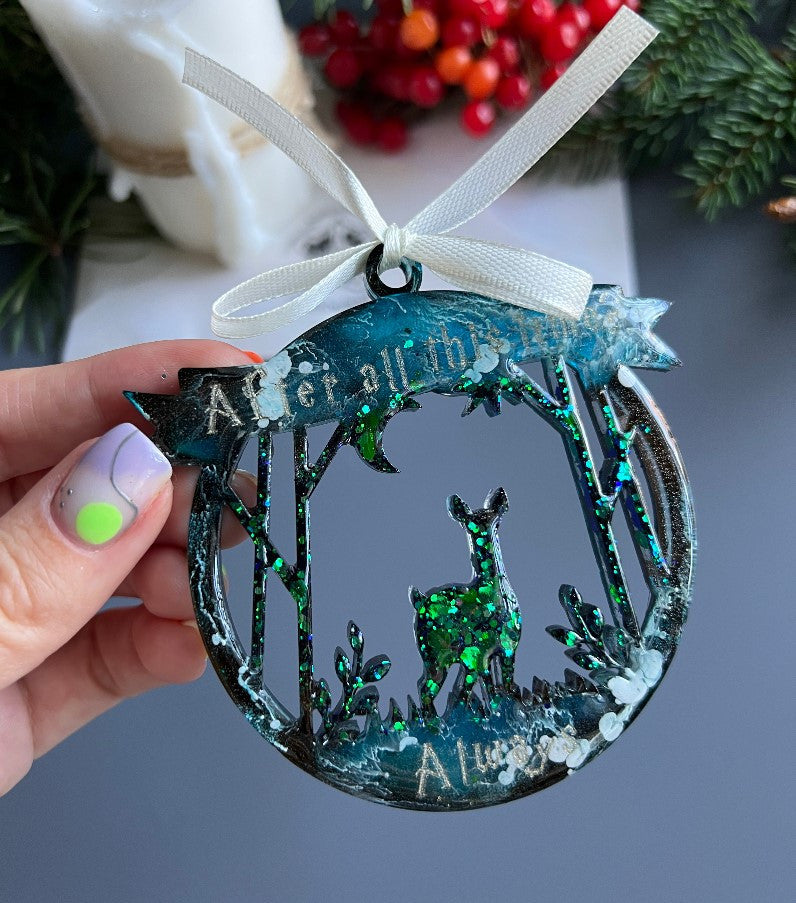 Silicone Mold No. 423 – Deer in a Bauble – image 2