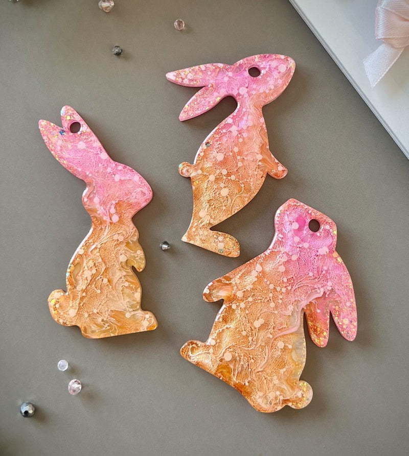 Silicone Mold No. 278 – Three Rabbits – image 2