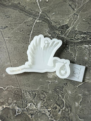 Silicone Mold No. 737 – Stork with Crystal Bundle – image 3