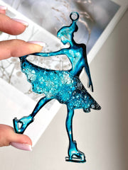 Silicone Mold No. 735 – Figure Skater with Crystal Skirt – image 2