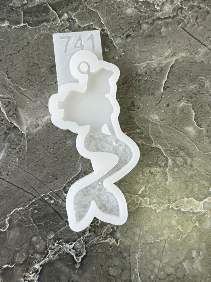 Silicone Mold No. 741 – Mermaid with Crystal Tail – image 3