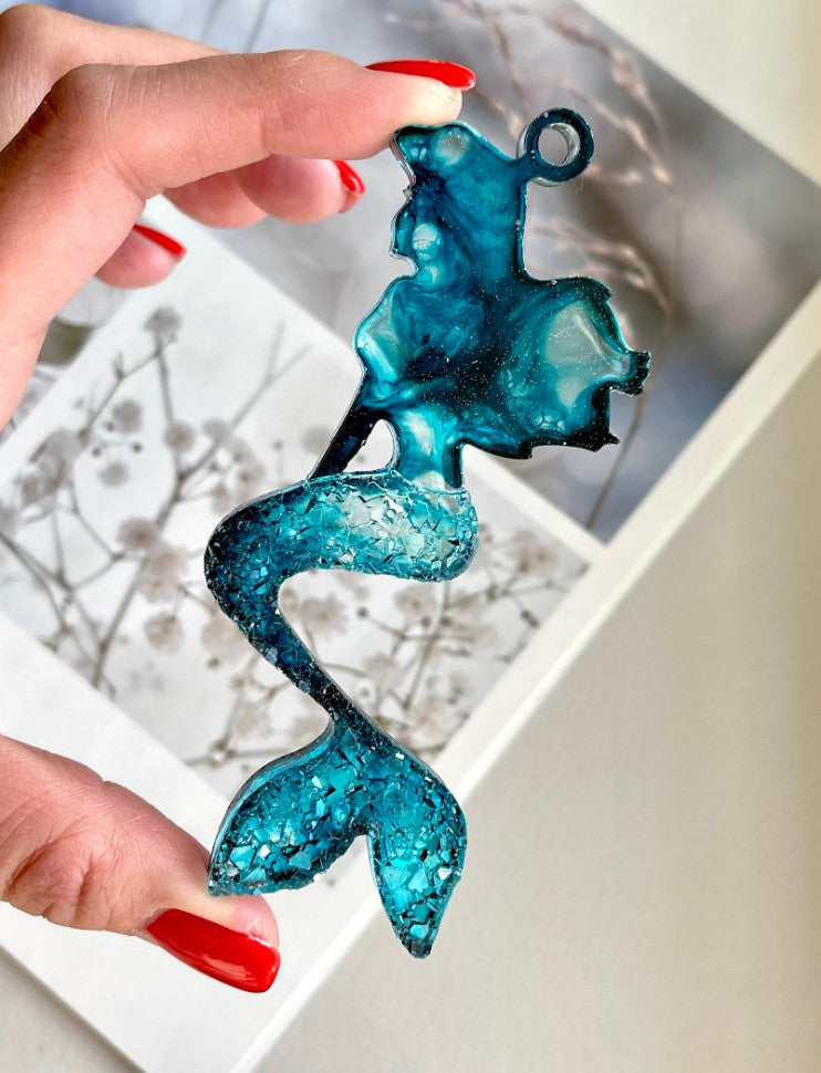 Silicone Mold No. 741 – Mermaid with Crystal Tail – image 1