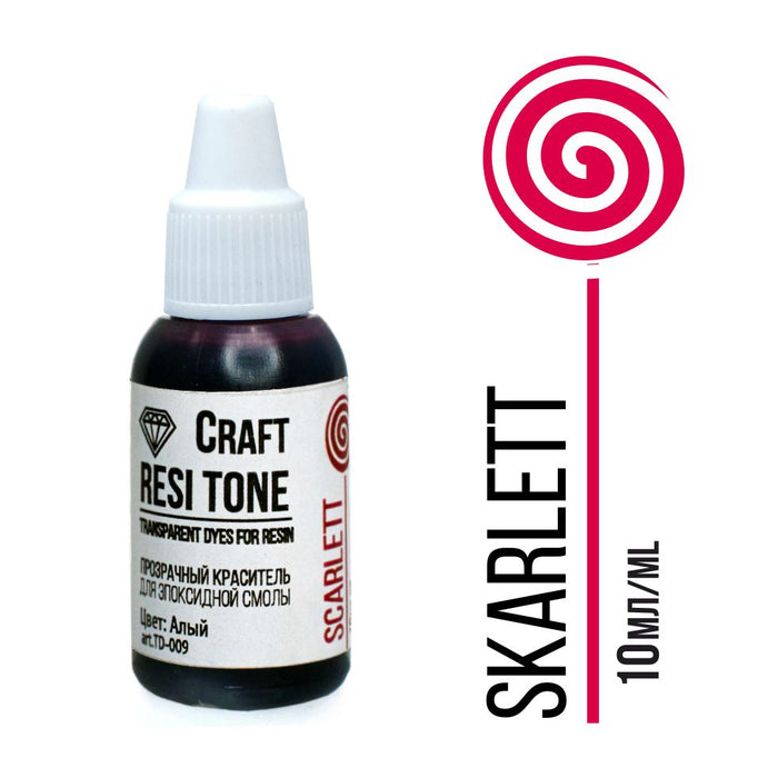 Transparent toner for epoxy resin, Skarlett, 10 ml