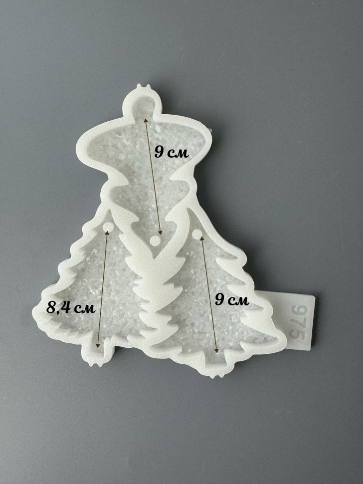 Silicone Mold No. 975 – Three Crystal Christmas Trees – image 2