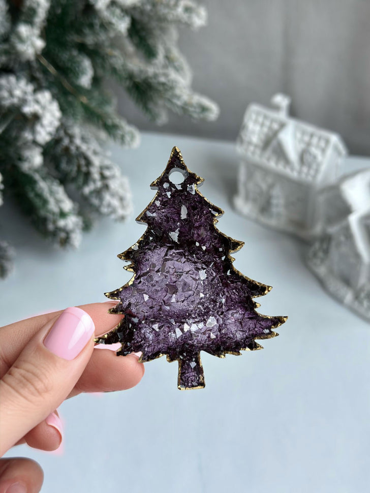 Silicone Mold No. 975 – Three Crystal Christmas Trees – image 3
