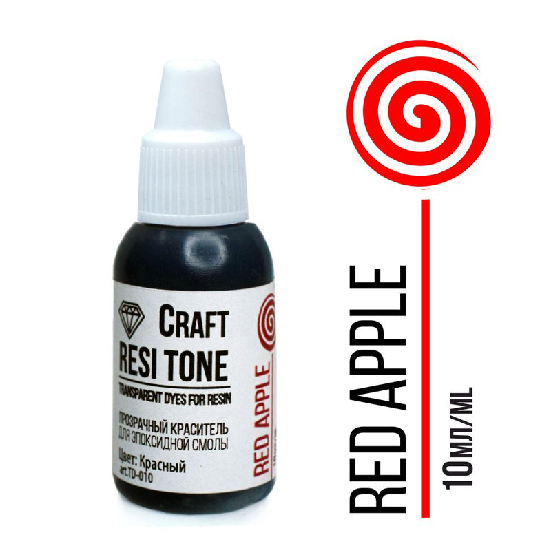 Transparent toner for epoxy resin, Red Apple, 10 ml