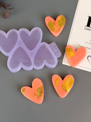 B84 Mold for keychains and brooches Heart Tilda glossy 4pcs – image 5