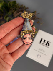 B80 Mold for keychains, brooches and jewelry, Kazakh Saukele hat – image 4