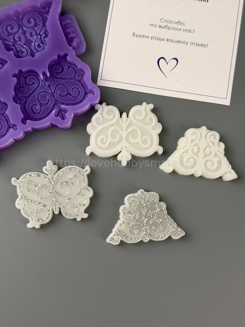 B98 Mold for keychains, brooches and jewelry Yakut ornaments – image 3