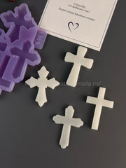 B94 Mold for keychains, brooches and jewelry Crosses 4.5 cm – image 2