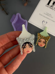 B96 Mold for keychains, brooches and jewelry Tuvan headdress – image 3