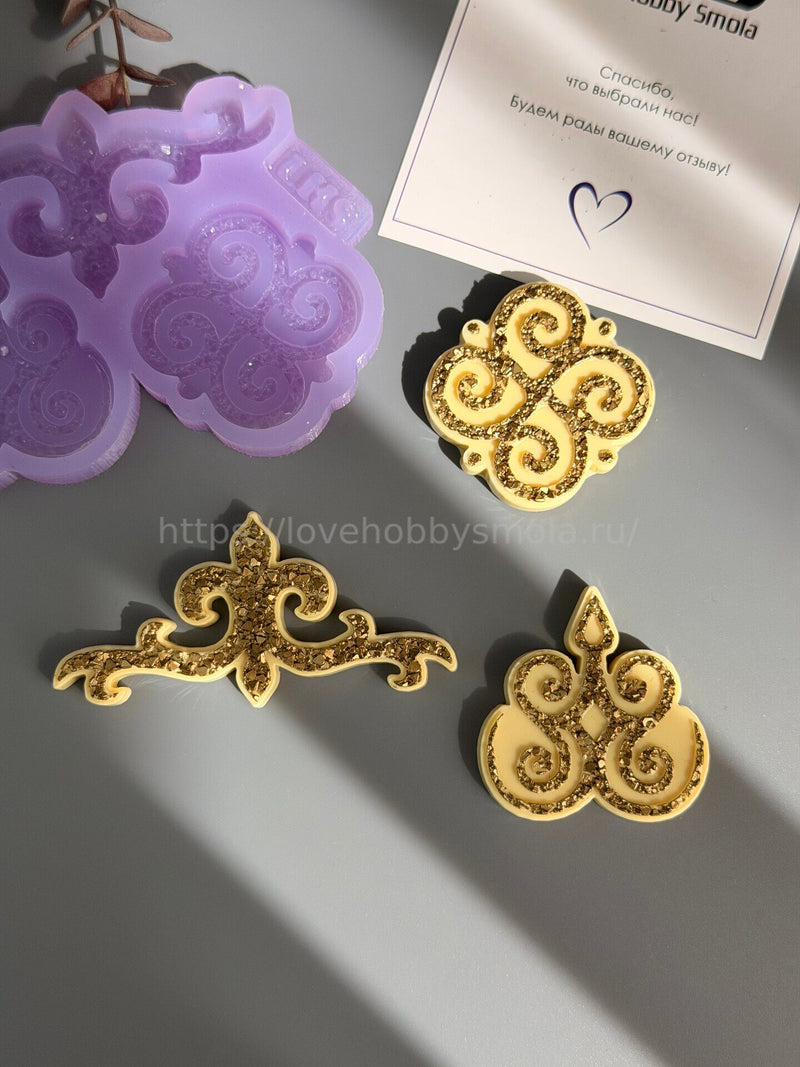 B100 Mold for keychains, brooches and jewelry Ossetian ornaments – image 3