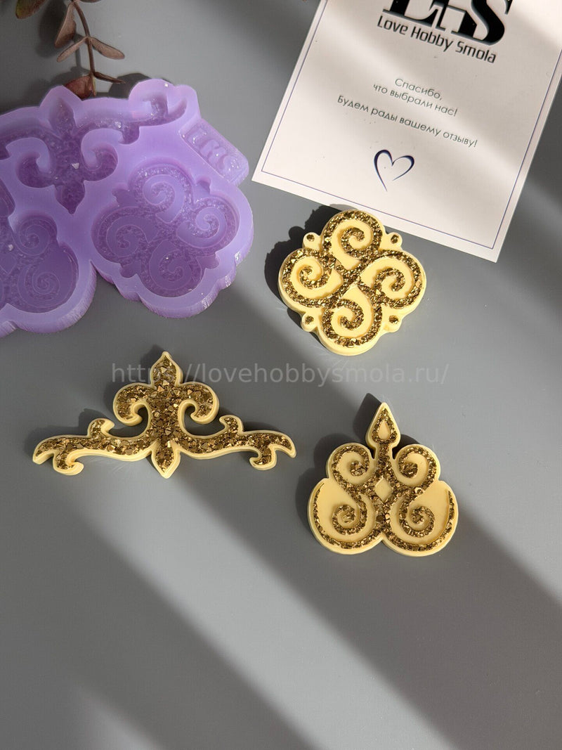 B100 Mold for keychains, brooches and jewelry Ossetian ornaments – image 2