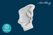 Silicone Mold No. 464 – Rabbit Brooch – image 3