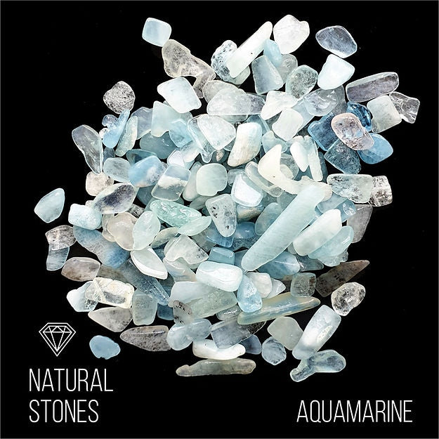 Natural stone Aquamarine, 10-20 mm, 100gr