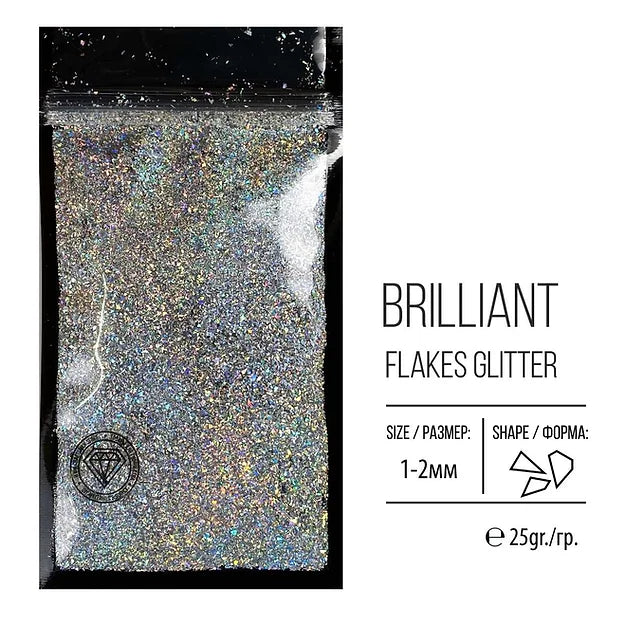 Glitter, FlakesGlitter Series, Brilliant, 25g