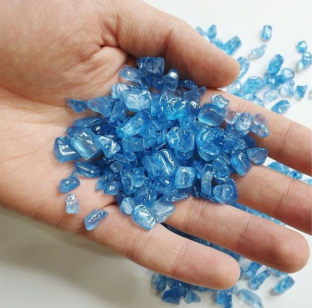 Glass crumb Marmalade Glass, Blue Topaz, 100 g