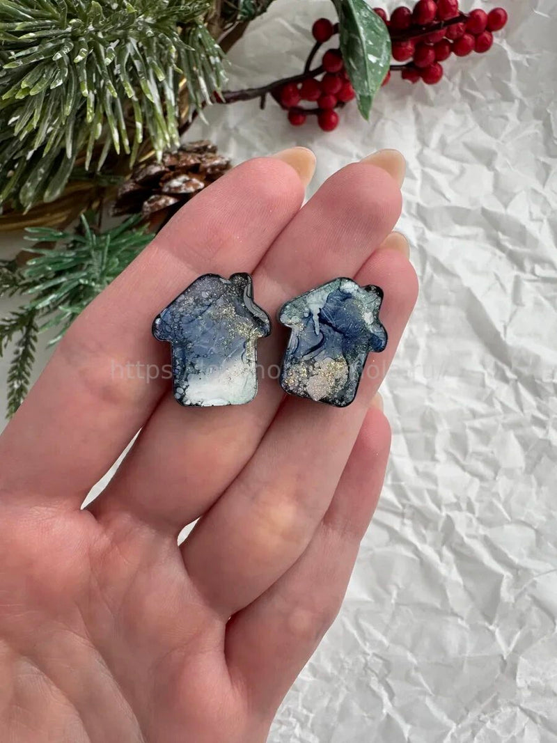 AC23 epoxy resin mold for Christmas for jewelry and earrings – image 3