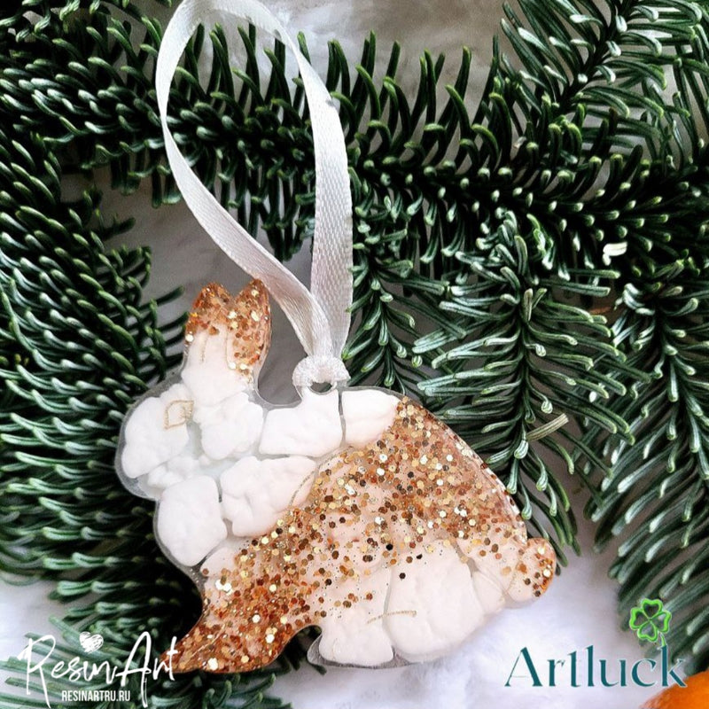 Christmas tree toy Bunny - Silicone mold