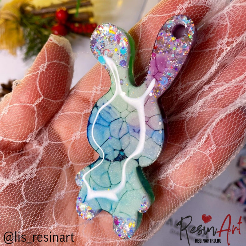 Christmas tree toy Bunny - Silicone mold