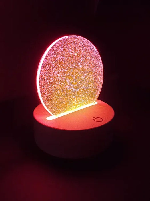 Ständer zum Herstellen einer 3D-Lampe - rund. Stromversorgung über USB und Batterie, Touch-Taste