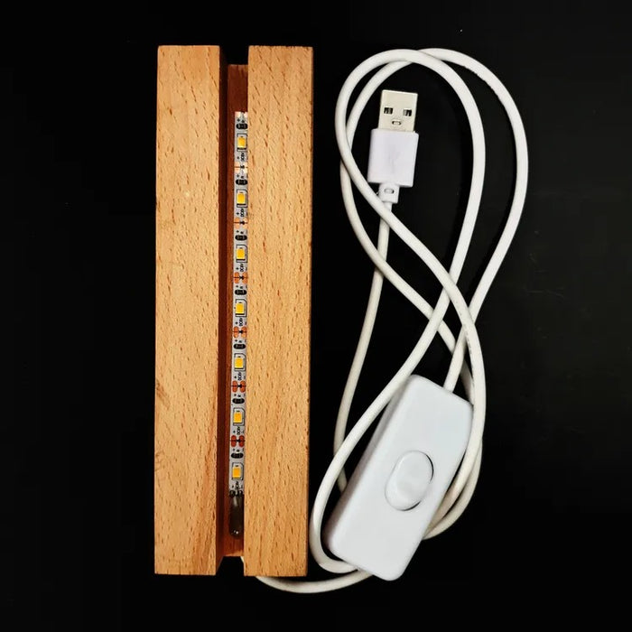 Stand for making a 3D lamp - rectangular simple design, USB power cord