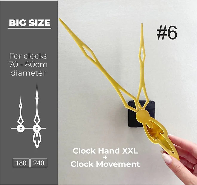 Big Size Clock hand #6 XXL+ Clock Movement