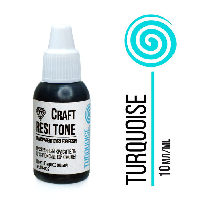 Transparent toner for epoxy resin, Turquoise, 10 ml