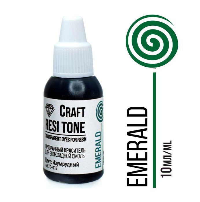 Transparent toner for epoxy resin, Emerald, 10 ml