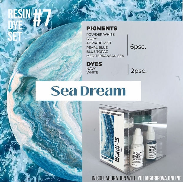 Resin Dye Set #7, SEA DREAM 8psc/set