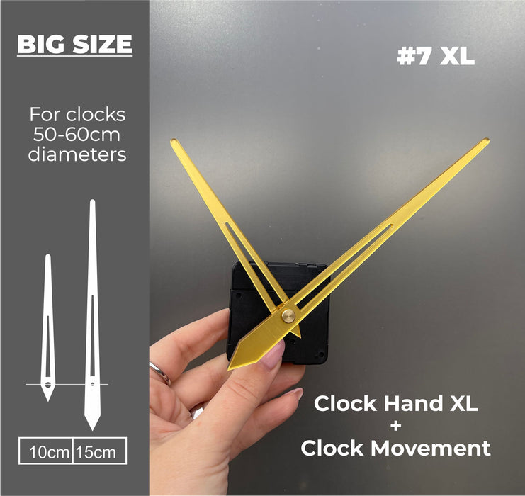 Big Size Clock hand #7 XL + Clock Movement