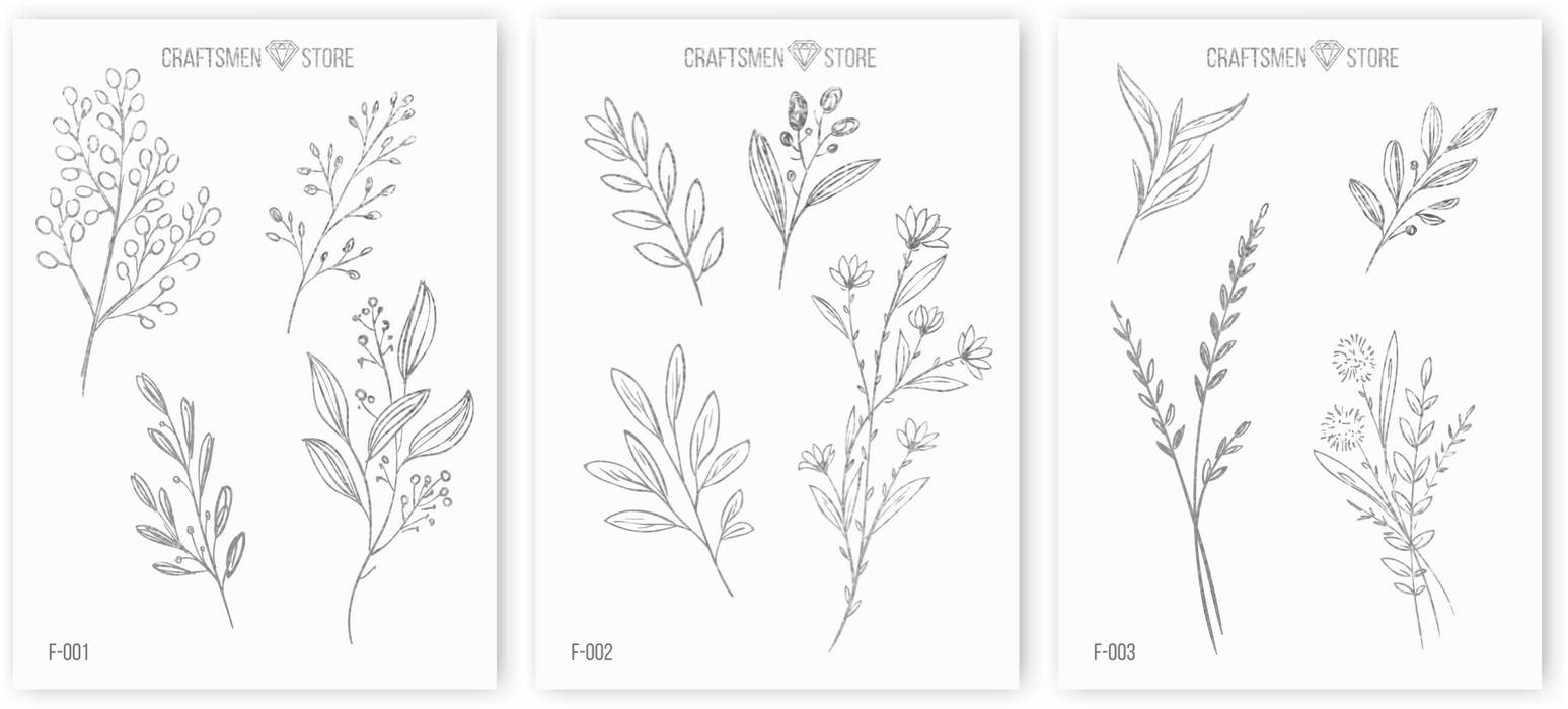 Fine stickers Botanica Collection, 3pcs/pack