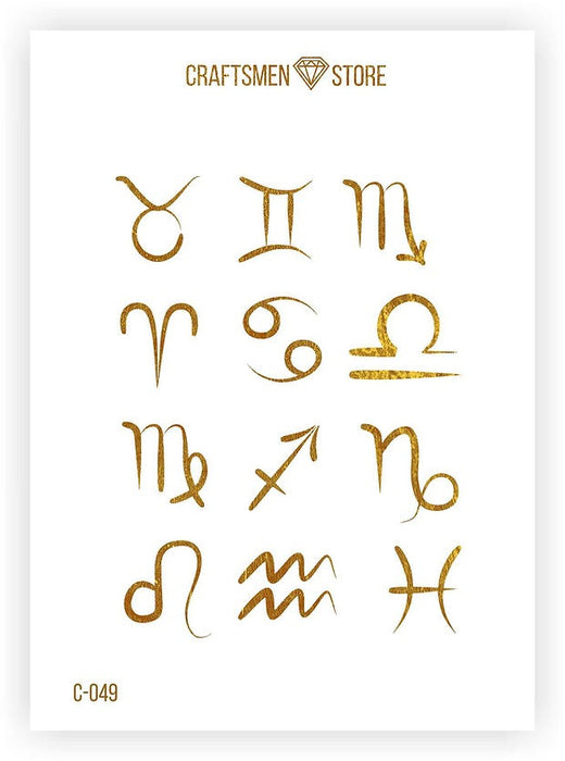 Наклейки изящные Astrology Collection, 15шт./упак.