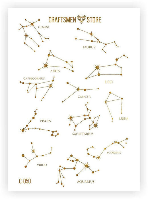 Наклейки изящные Astrology Collection, 15шт./упак.