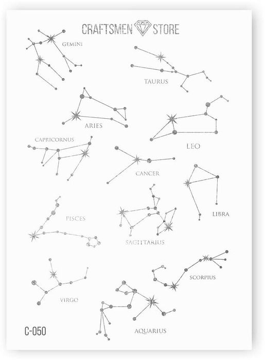 Наклейки изящные Astrology Collection, 15шт./упак.