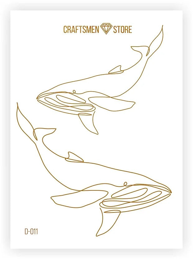 Fine stiсkers Line Art D-011