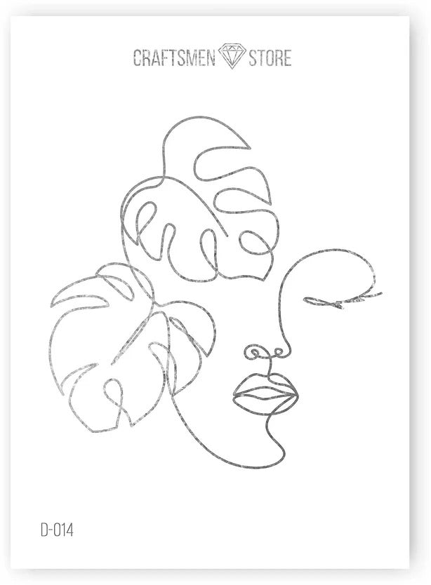 Fine stiсkers Line Art D-014