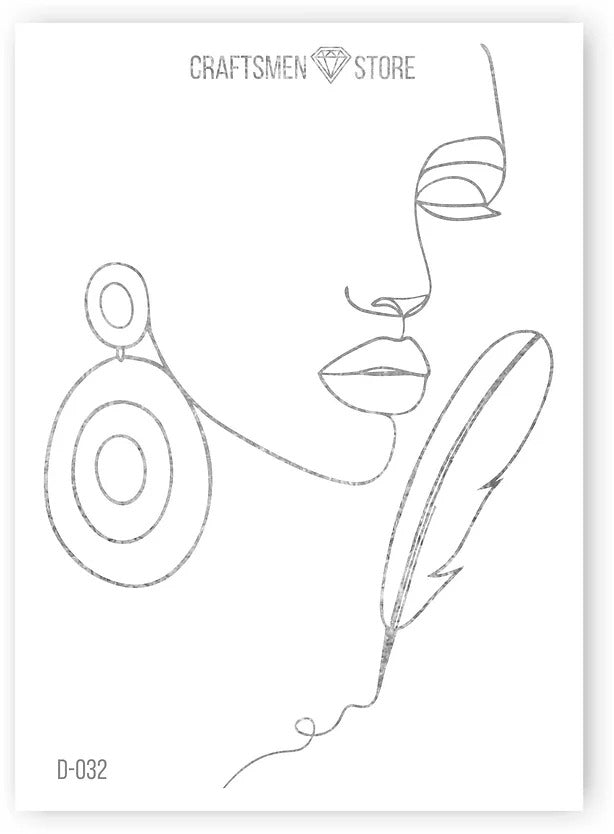 Fine stiсkers Line Art D-032